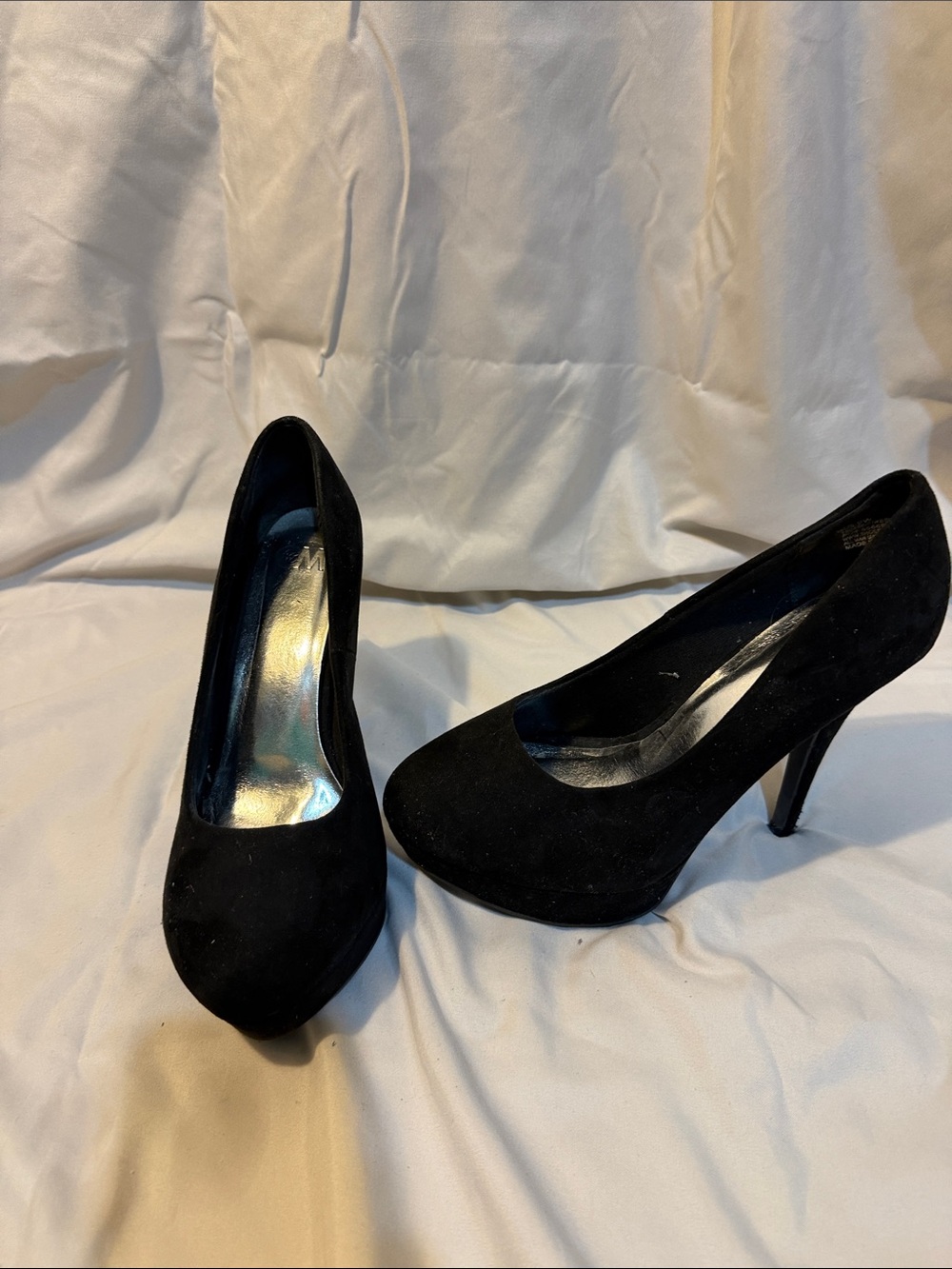 Classic Black Suede High Heels - Women